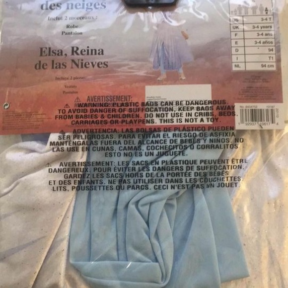 BRAND NEW Disney frozen Elsa the snow queen halloween costume size 3T-4T S4-6 L - Picture 7 of 8